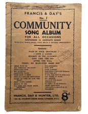 Community Song Album Francis & Day no 1 vintage sheet music sing a long book g
