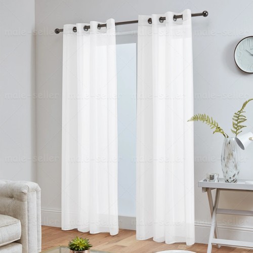 Pair eyelet ring top curtains - pair,
