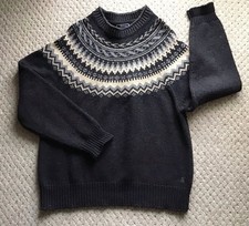 Men’s JOULES Grey Lambs Wool Long Sleeve Chunky Knit Jumper Size XXL