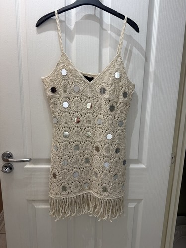 Zara crochet knit dress - dress, with