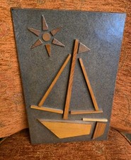 Vintage Retro Wooden Sail Boat