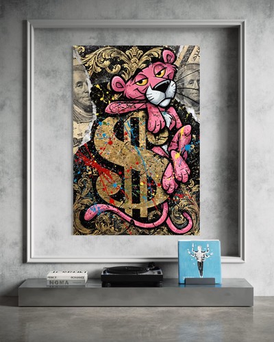 Pink panther canvas picture - pink,