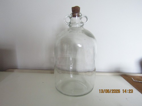 Vintage large glass demijohn - vintage,