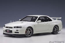 Autoart 77406 1/18 NISSAN SKYLINE GT-R R34 V-SPEC II WHITE PEARL From Japan