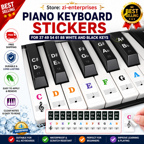 Piano keyboard stickers for - piano,