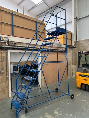 Mobile warehouse steps used - warehouse,