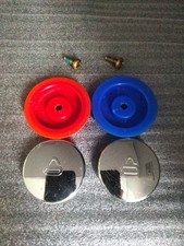 Armitage Shanks Taps Indice Set Chrome Red Hot Blue Cold Pre Owned Pair