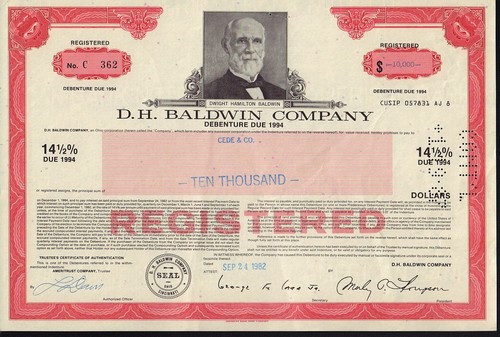 Baldwin united corp - baldwin, dwight