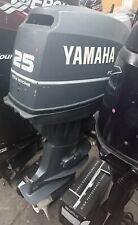 25HP YAMAHA HIGH THRUST Gas Tilt LONG Shaft 4-Stroke Outboard Serviced Remote 01