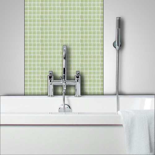 Green glass mosaic - green,