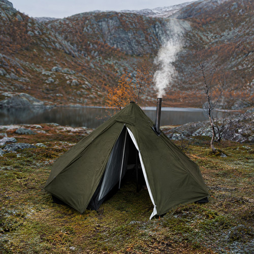 Hot tent chimney window - tent,