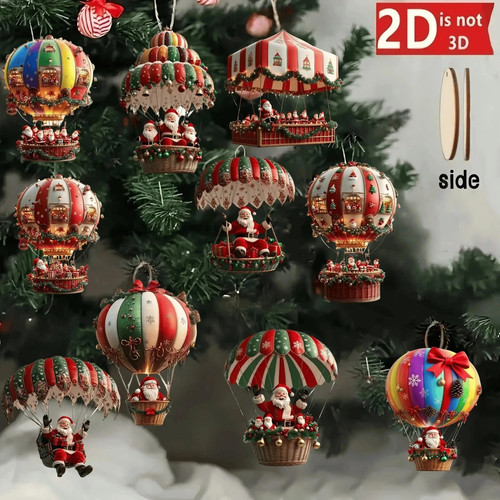 10pcs santa claus - 10pcs, wooden