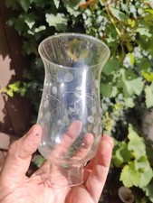 Candlestick Hurricane Lamp  Osler Shade X2 Engraved, Fitter 1⅝" 4cm (A Pair)