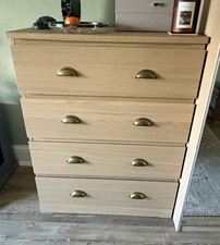 Malm (Ikea) Beechwood  Sturdy Chest Of 4 Drawers