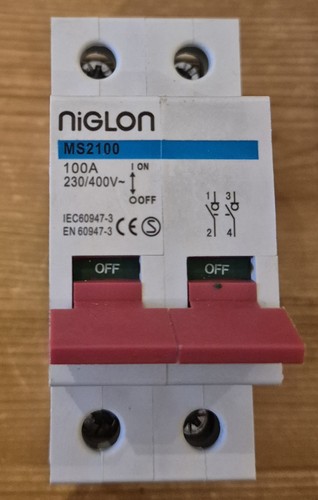 100 amp main - switch, double