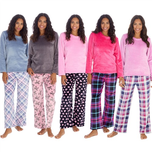 Womens fleece pyjamas ladies - womens,