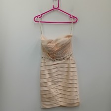 Gino Cerruti Evening Dress Size XS UK 4 Womens Champagne Beige -WRDC