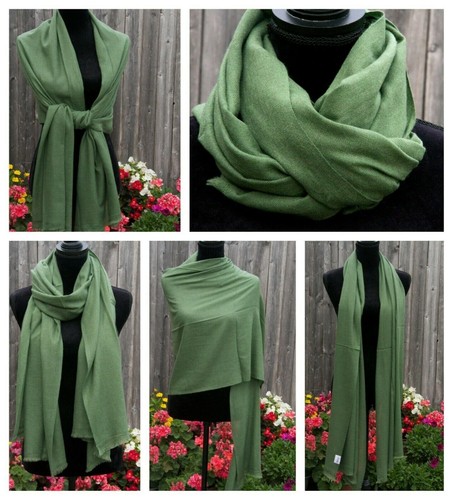 Ladies mens green pashmina - ladies,