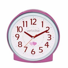 Verbalise Talking Analogue Alarm Clock Pink VTC-12PK