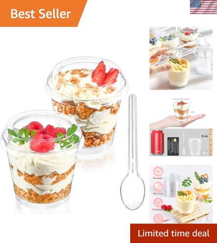 Mini dessert cups with - dessert,