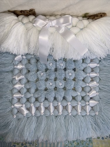 Baby boy teddy motif - baby, pom