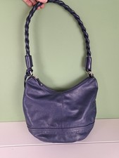 HOTTER Blue 100% Leather Braided Handle Handbag