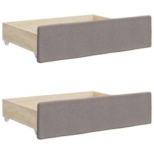 Bed Drawers Storage Unit Home Bed Box 2 pcs Engineered Wood and Fabric vidaXL