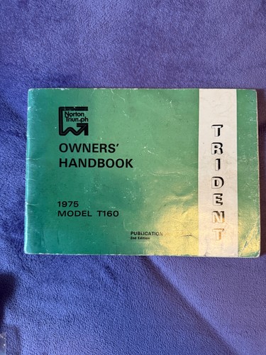 Triumph t160 owners handbook - triumph,