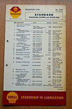 Standard Vanguard  - Shell classic car lubrication chart