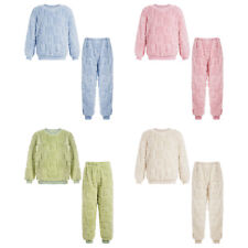 Toddler Kids Baby Fleece Pyjamas Set Long Sleeve Tops with Bottom for Boys Girls