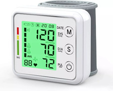Automatic Digital Wrist Blood Pressure Monitor BP Machine LCD Sphygmomanometer