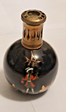 Longwy Enamel Ceramic Earthenware Shepherd Lamp Hand Decorated