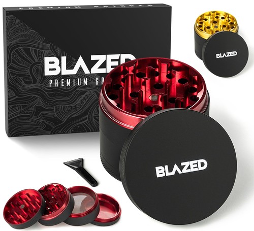 Large aluminium herb grinder - aluminium,