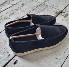 Navy Suede Loro Piana style Loafers - Zara Men’s Size UK 5, EU 39