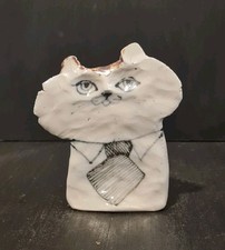 VINTAGE RICH STUDIO POTTERY CAT RARE 