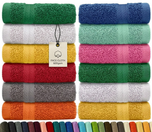 12x flannels face cloths - 6x-12x,