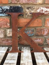 Rustic Metal Letter K 12”