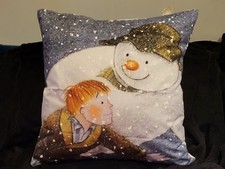 Raymond Briggs The Snowman And The Snow Dog Cushion Cover Pillow Case Christmas