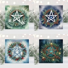 Pentacle Yule Blessings cards