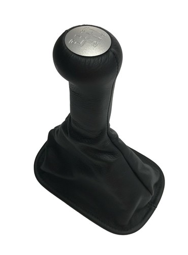 Black leather gear knob unit - leather,