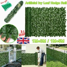 5M Artificial Hedge Trellis Ivy Leaf Fence Garden Balcony Wall Privacy Screening