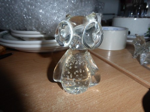 Collectors art glass - glass, owl