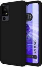 For TCL 40R 5G Case, Slim Silicone Shockproof Gel Phone Cover + Screen Protector
