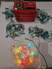 5 x Pack 20 Woolworth Christmas Lights + Spare Shades +bulbs