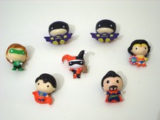 Bundle of Marvel DC Characters Mini Cable Clip On Figures Batgirl Harley Quinn