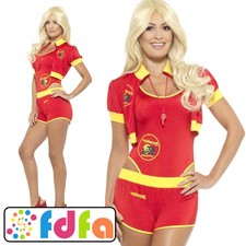 Smiffys Official Deluxe Baywatch Lifeguard Adults Ladies Fancy Dress Costume