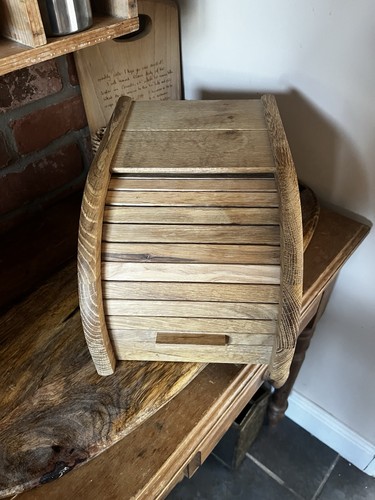 Vintage handmade oak roll top - roll,