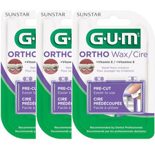 GUM Original Orthodontic Wax with Vitamin E Relief from Irritation 3 PACK | UK