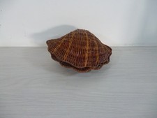Vintage Clam Shell Wicker