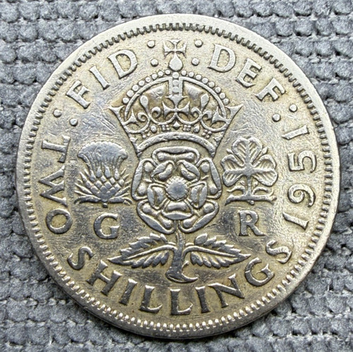 1951 two shillings - two, florin